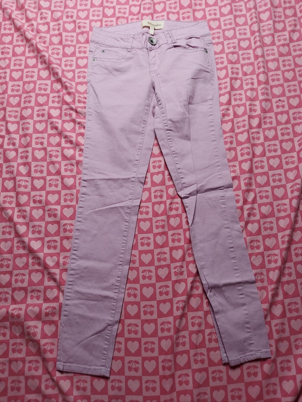 Light purple straight leg jeans